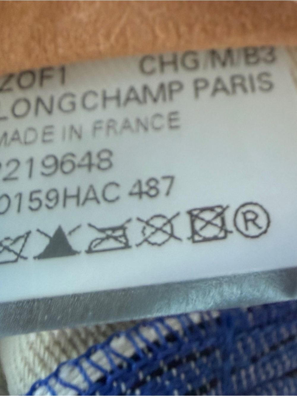 Longchamp Le Roseau Blue and White Striped Bucket Bag - Picture 10 of 10